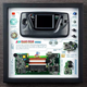 A photo of a disassembled Sega Game Gear framed by Grid Studio.